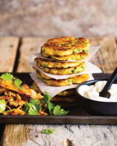 Read more about the article Use your leftover meat for this spicy chicken with pea patties