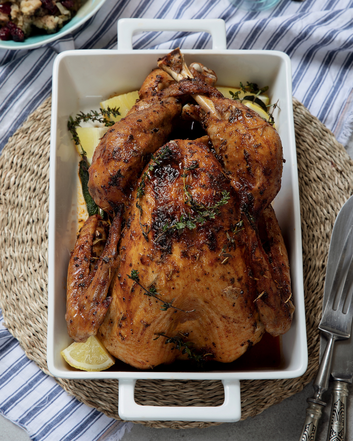 Read more about the article Braaied turkey with apple and cranberry stuffing bake
