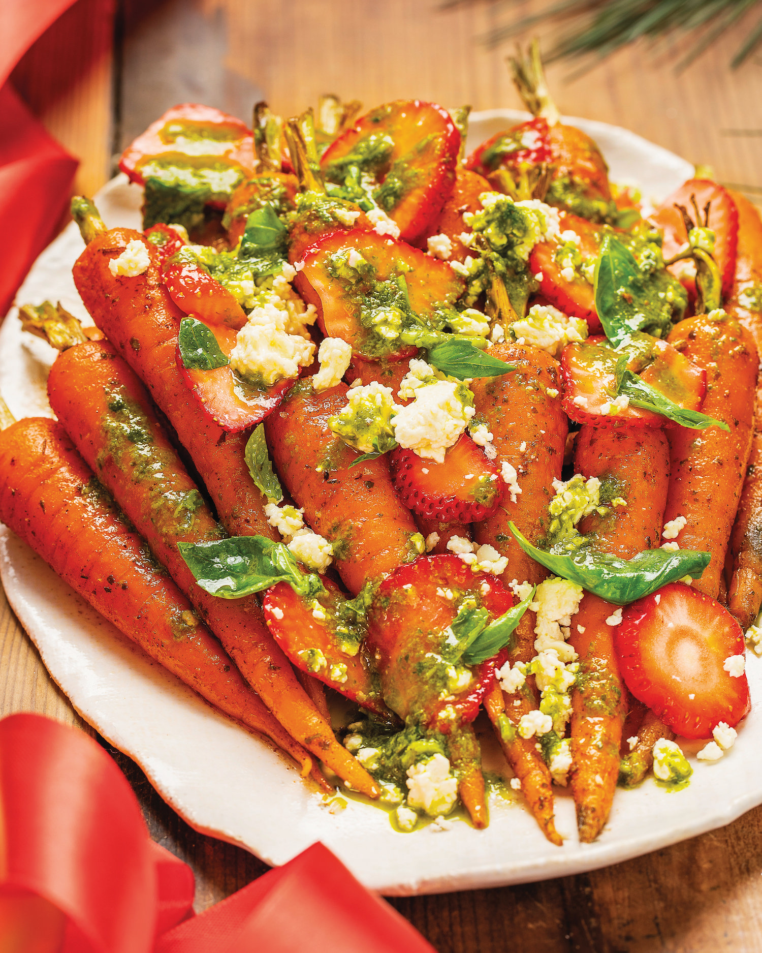 Read more about the article Roasted carrot salad with feta, strawberries and basil