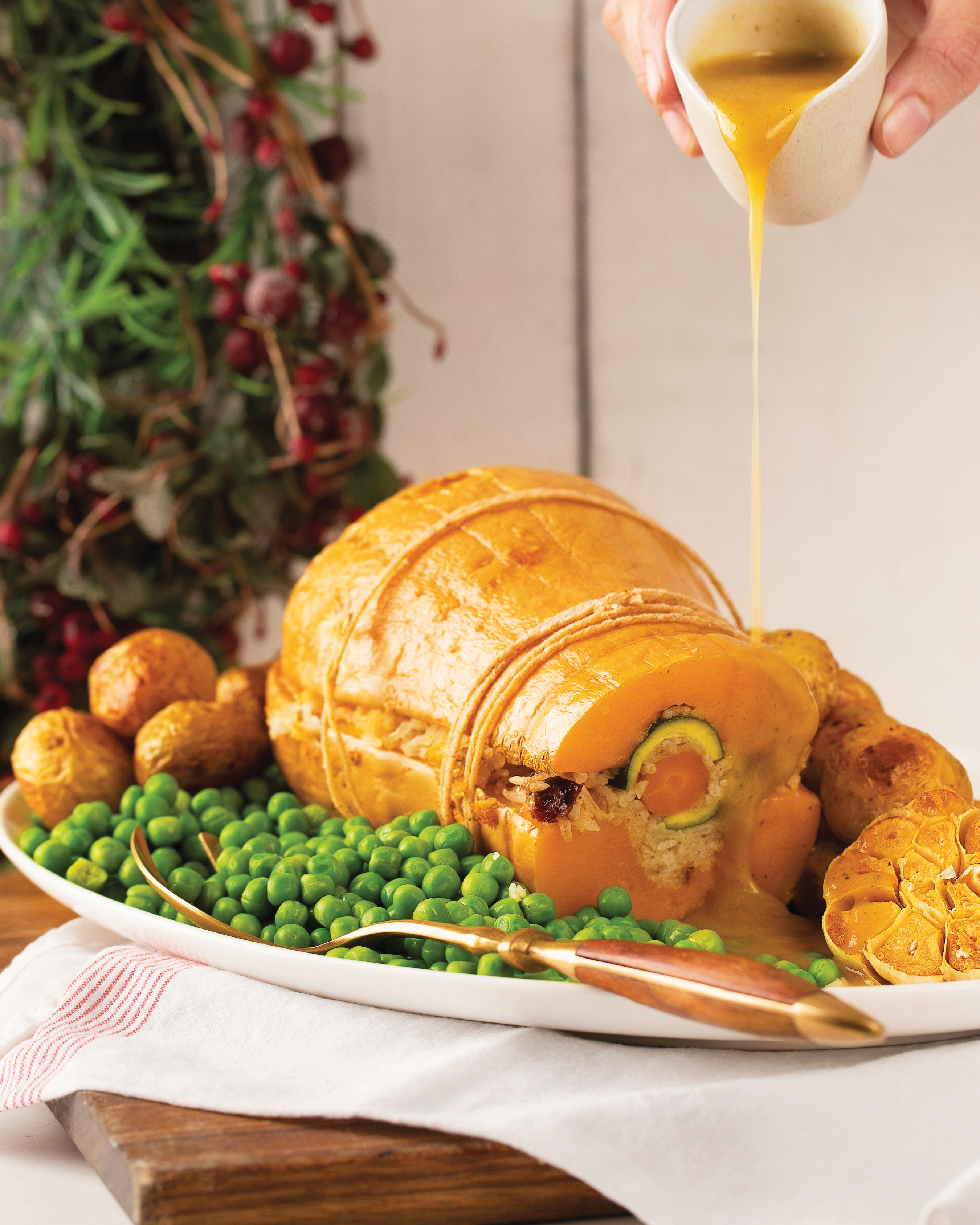 Read more about the article Whole roast butternut with rice, carrot and baby marrow