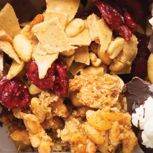 Read more about the article Peanut butter clusters with white chocolate and cranberries