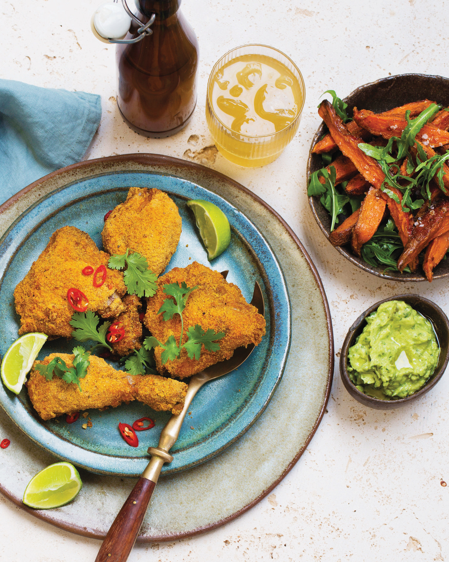 Read more about the article Crispy chicken with sweet potato wedges
