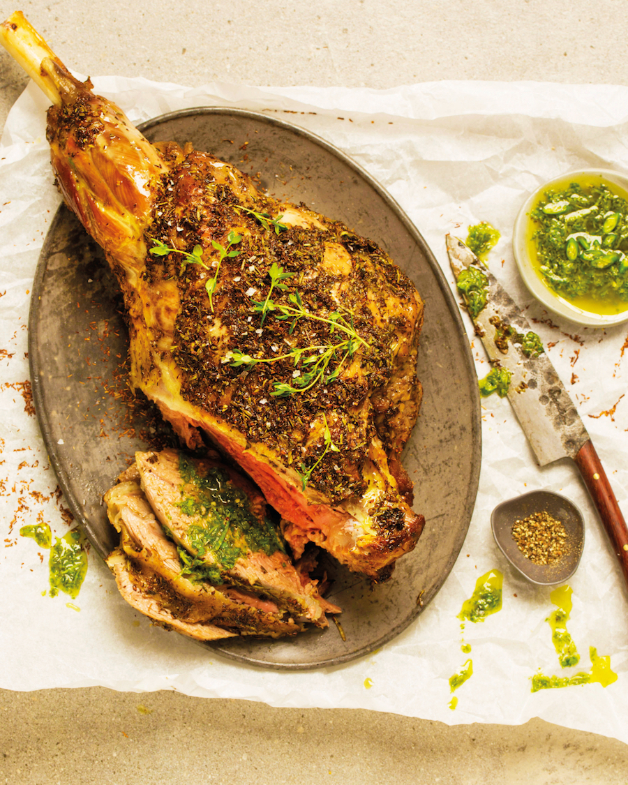 Read more about the article Rooibos and rosemary-crusted lamb roast