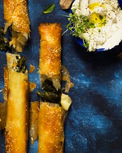 Read more about the article Kale spanakopita with sunflower-seed mayo