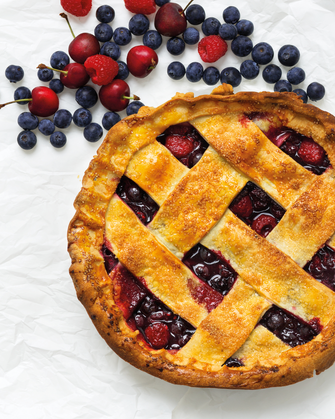 You are currently viewing Mixed berry pie