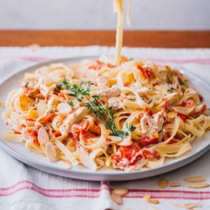 Read more about the article Nutty chicken and lemon tagliatelle