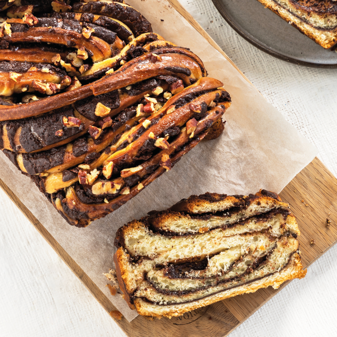 Read more about the article Bake The Cover: Chocolate Pecan Babka