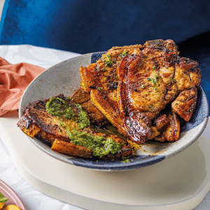 Read more about the article Crispy pork chops and quick herb ‘pesto’