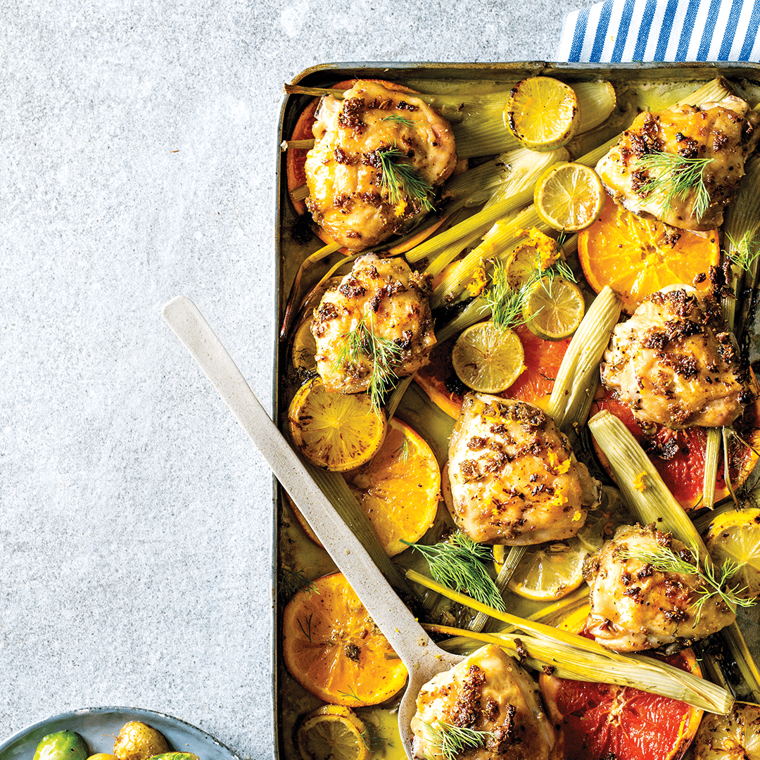 Read more about the article The best fennel and citrus roasted chicken thighs