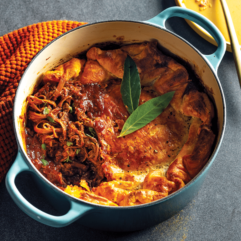 Pulled beef brisket pie MyKitchen