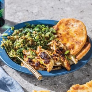 Read more about the article Grilled peanut chicken with tabbouleh & flatbread  