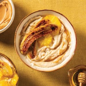 Read more about the article Peanut porridge with brûléed banana  