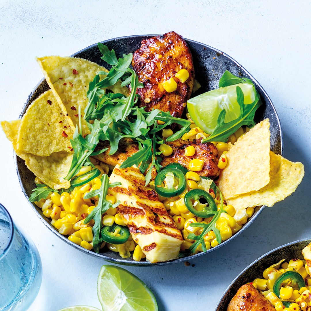 Read more about the article Chicken and corn nacho bowls 