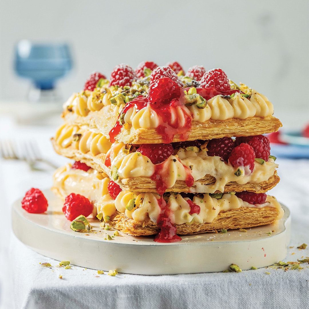 You are currently viewing Raspberry and vanilla mille feuille with Selati Sugar 