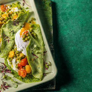 Read more about the article Herby crêpes with whipped feta 