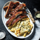 Smoky BBQ pork ribs & cheesy loaded fries