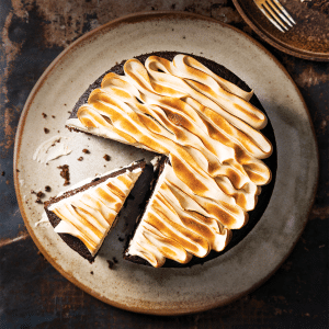 Read more about the article Chocolate stout cake with coffee meringue frosting