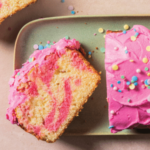 Read more about the article Red velvet marble loaf cake  
