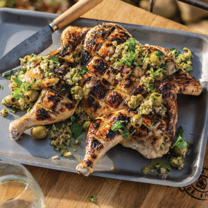 Read more about the article Buttermilk spatchcock with chunky olive gremolata
