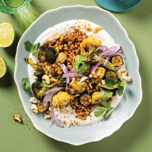 Read more about the article Summer salad inspo: Curried sorghum salad on cumin yoghurt
