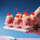 Strawberry funfetti snowballs   