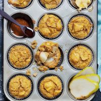 Low GI pear and pumpkin wholewheat muffins